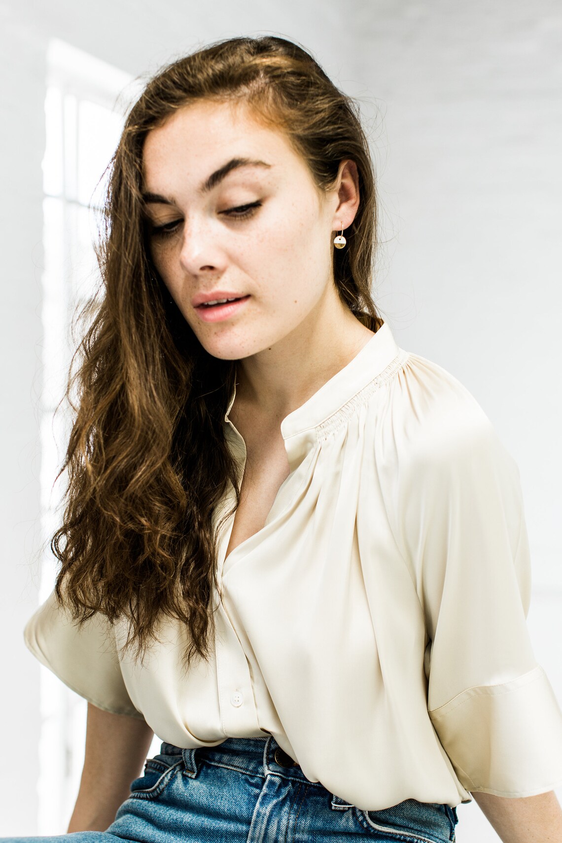 Porcelain Gold Dipped Earrings Anniversary Jewellery Ceramic Etsy