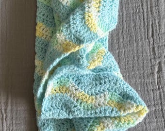 Sky Blue Ripples Dazzleaire Pet Blanket 22" x 17" (M/L) for Cat, Kitten