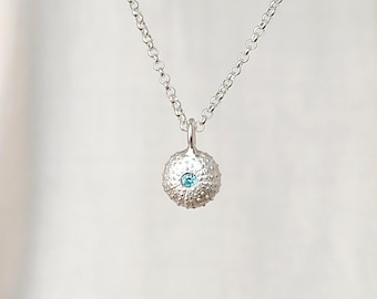 Collana Riccio di Mare piccolo e zircone colorato