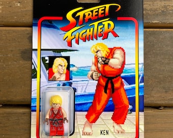 Street Fighter KEN Minifig with Custom Blister Card