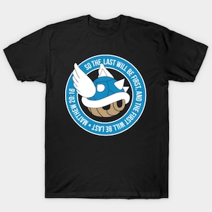 Blue Turtle Shell, Mario Kart, Nintendo, the First will be Last, Black Shirt