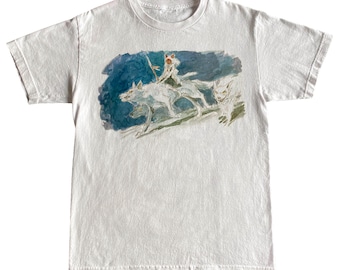 Camisa de acuarela de la Princesa Mononoke