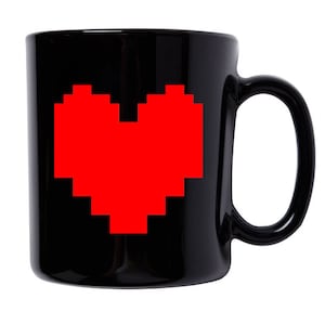 8 bit heart coffee mug Pixel Heart Morph Mug main image 1