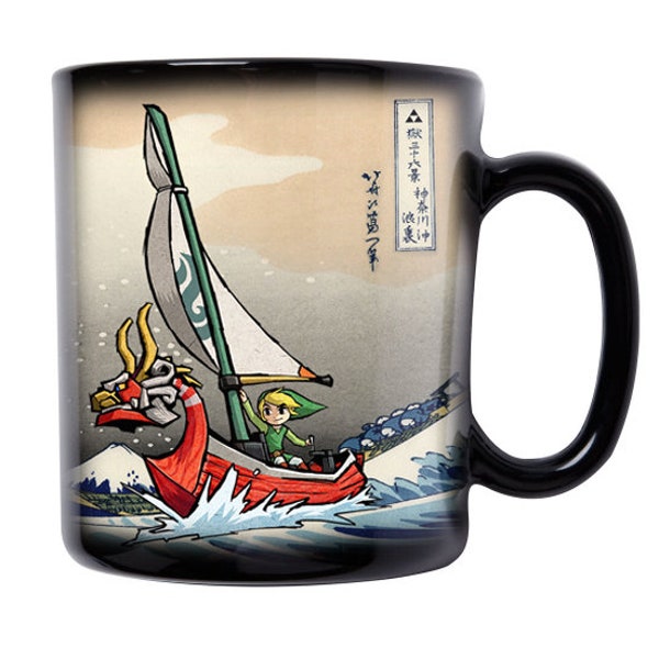 Legend of Zelda Windwaker The Great Wave of Kanagawa Mug