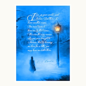 Narnia Poster Print Lion, Witch and the Wardrobe, C.S. Lewis, Chronicles of Narnia, Aslan