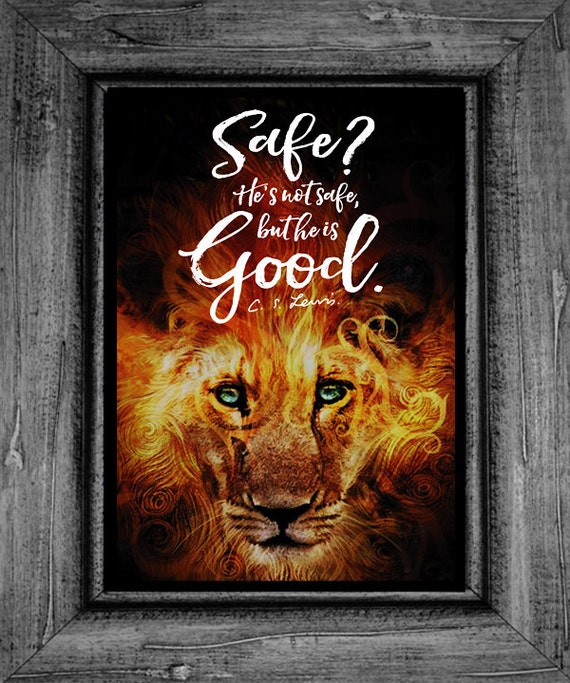 Narnia Aslan Poster Print Lion Witch and the Wardrobe C.S. 