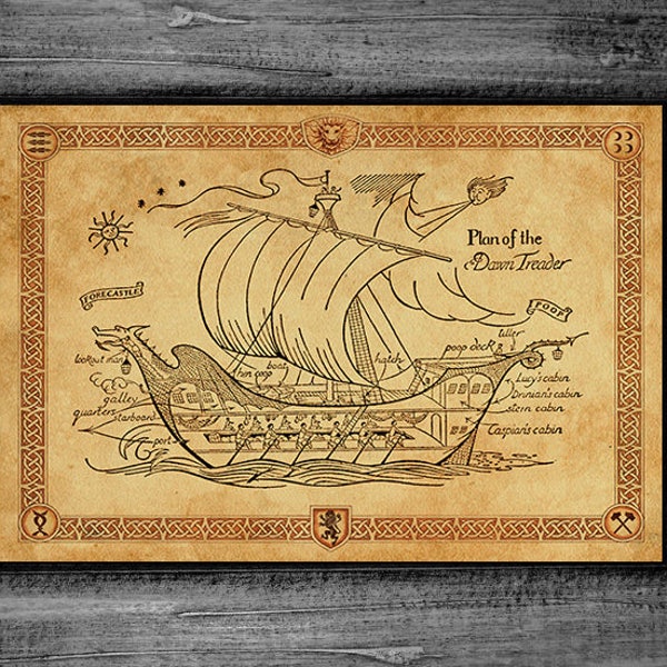 Narnia Voyage of the Dawn Treader Ship Art Print