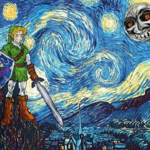 Legend of Zelda Starry Link Kunstdruck Poster
