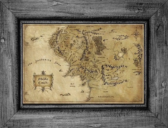 Lord Rings Filming Location Map | Lord Rings Map Canvas Painting -  Middle-earth Movie - Aliexpress
