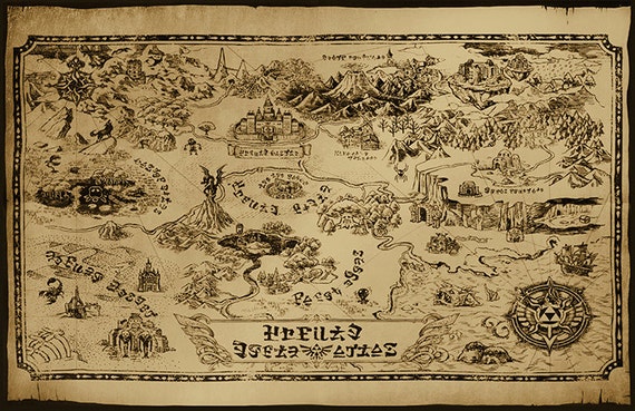 Legend Of Zelda Breath Of The Wild Map Poster
