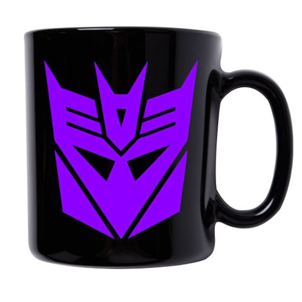 TRANSFORMERS Decepticon Autobot Two Sided Black Mug