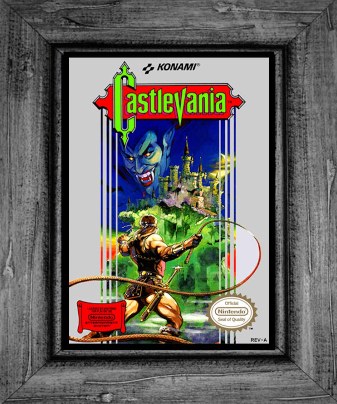 Castlevania Nintendo Box Art Print Poster Etsy