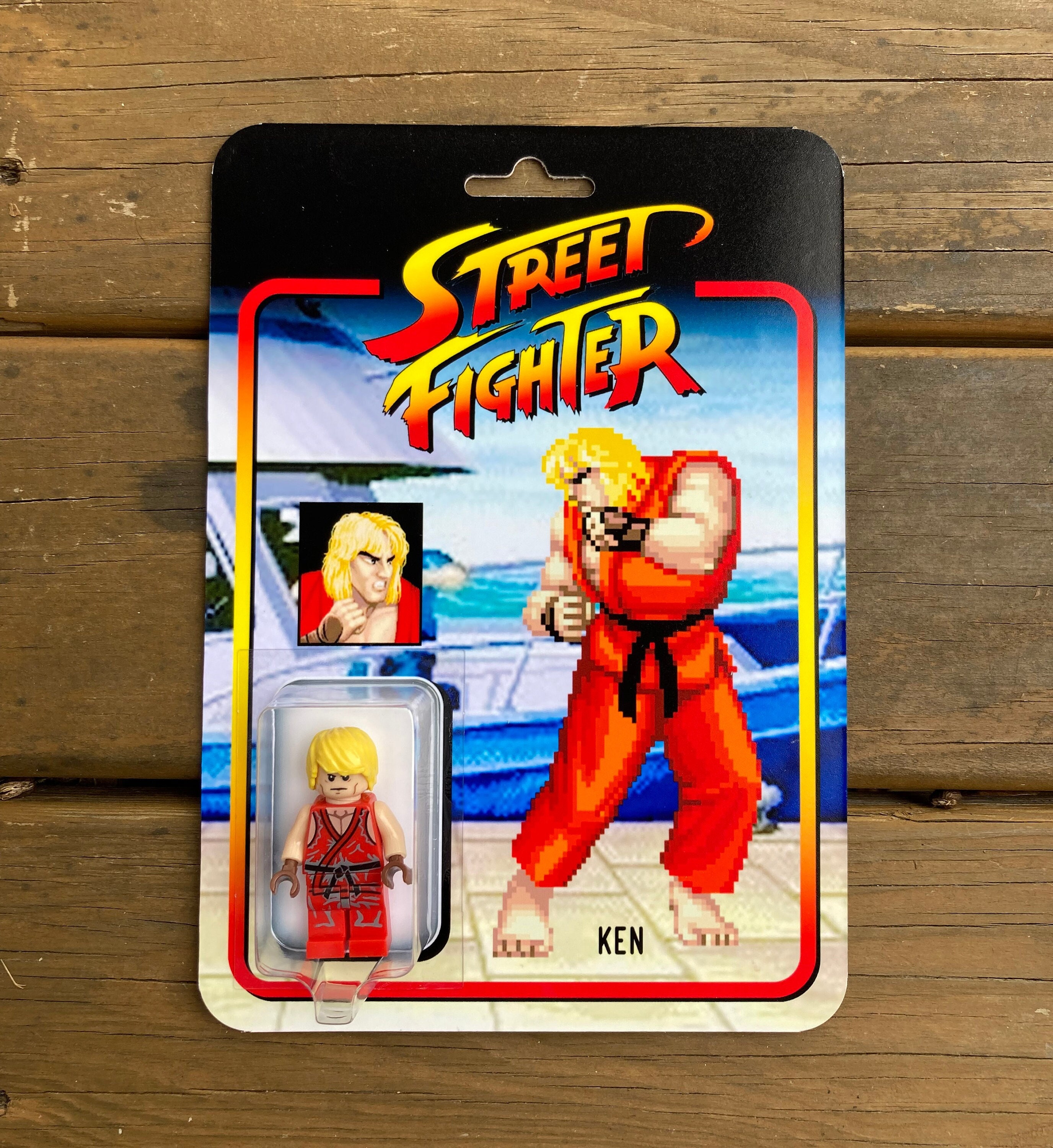 Street Fighter RYU Minifig With Custom Blister Card 