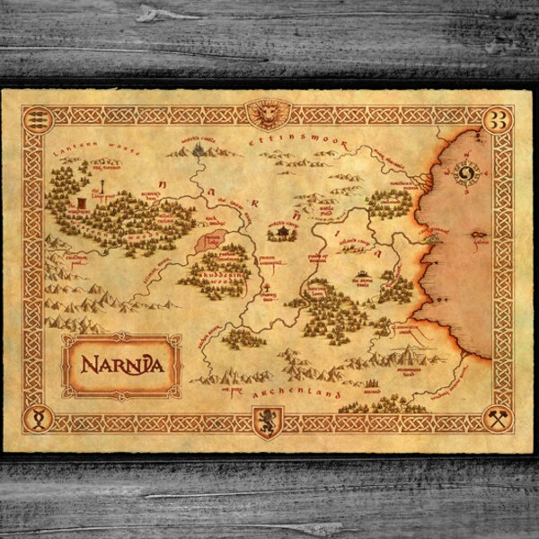 Narnia Map Poster Art Print