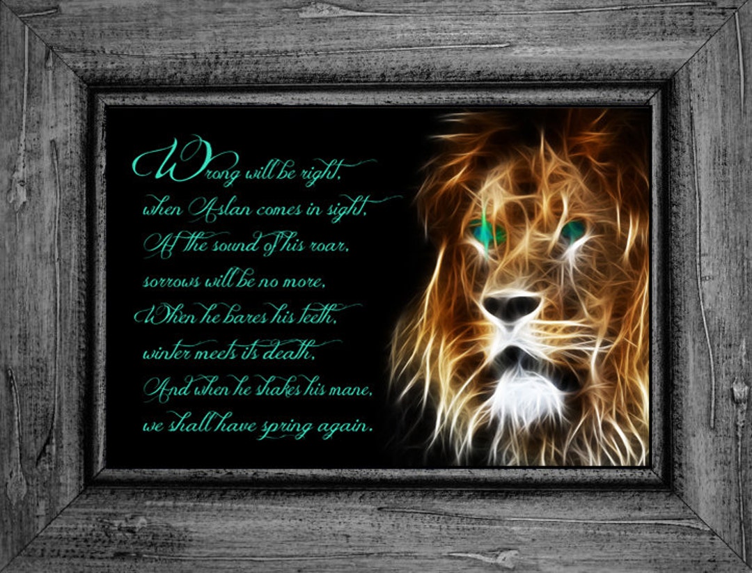 If God is For Us Narnia Aslan Bible Verse Pin for Sale by Abby