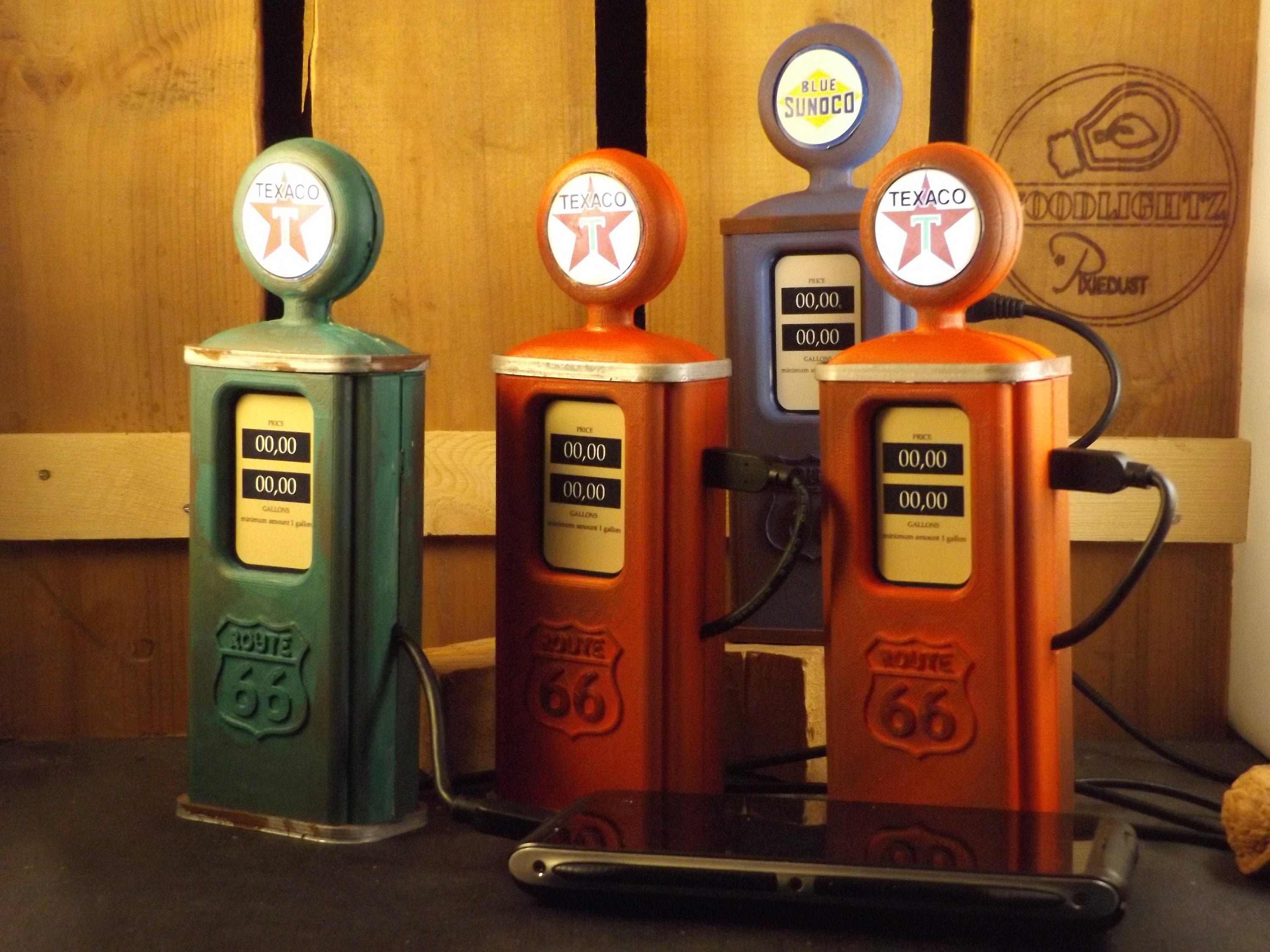 Pompe à essence gasoline vintage - PIN'UP & ROUTE 66 - inexmob