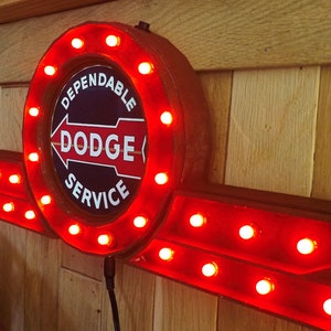 illuminated Dodge retro vintage sign