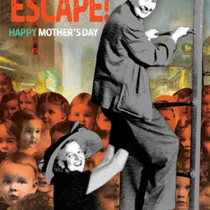 Funny Mother’s Day Card Happy Retro Moms Escape