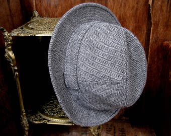 herringbone trilby hat