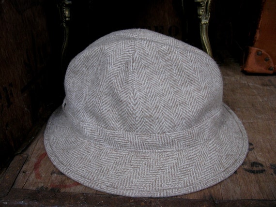 Ladies Trilby, Wool Trilby, Beige Trilby, Vintage