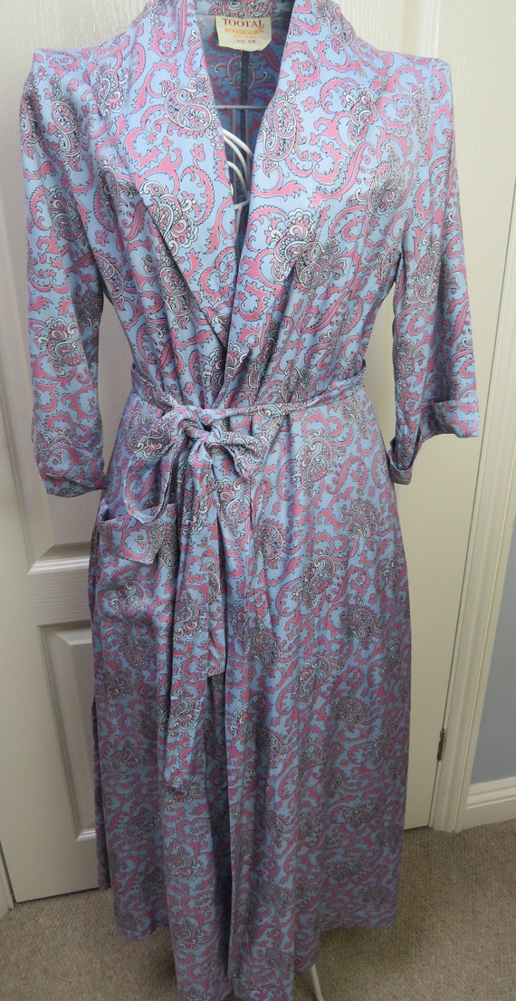 Tootal House Gown, Ladies Robe, Vintage Dressing … - image 6