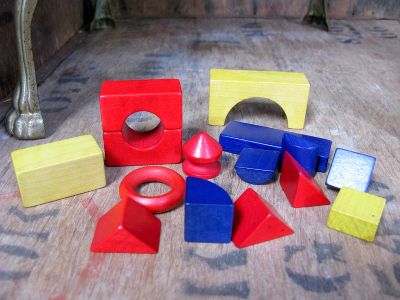 Wooden Bricks Building Blocks Vintage Toy Vintage Toy Etsy UK