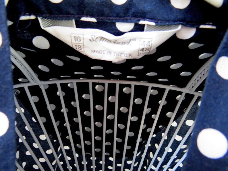 Ladies Robe Ladies Nightwear Vintage Nightwear Dressing Gown Polka Dot Robe Cotton Robe Made In UK Vintage Dressing Gown Spotty Robe