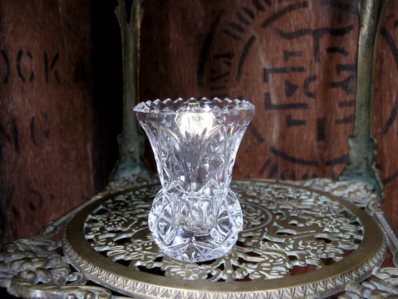 Zajecar Crystal Yugoslavian Crystal Vase Lead Crystal Vase Etsy