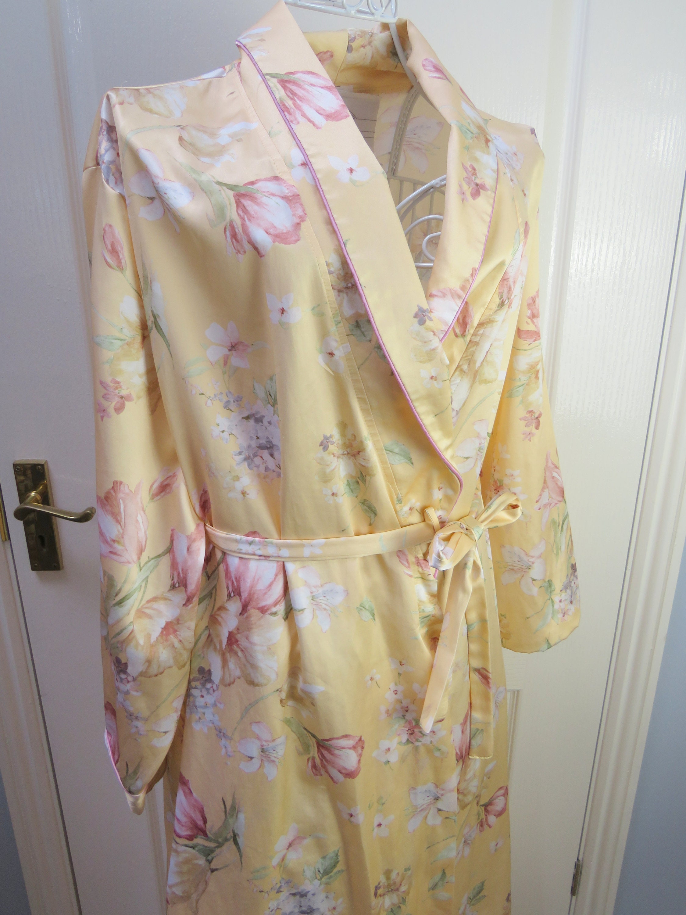 Vintage Dressing Gown Floral Robe Made In UK Ladies Robe Etsy
