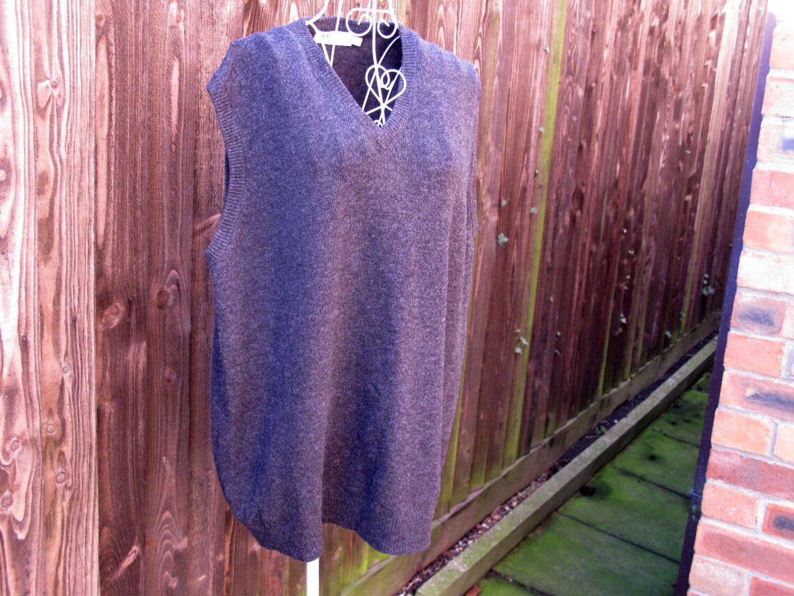 Vintage Tank Top Mens Jumper Mens Wool Vest Vintage Jumper Etsy