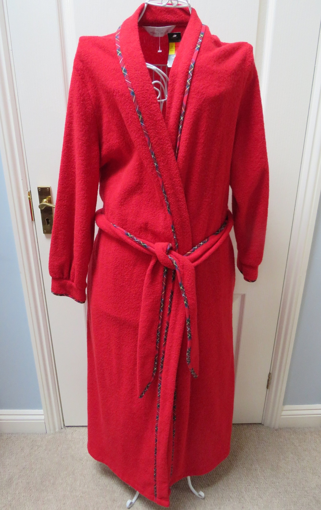 Vintage Dressing Gown, Made in UK, Tartan Dressing Gown, House Coat