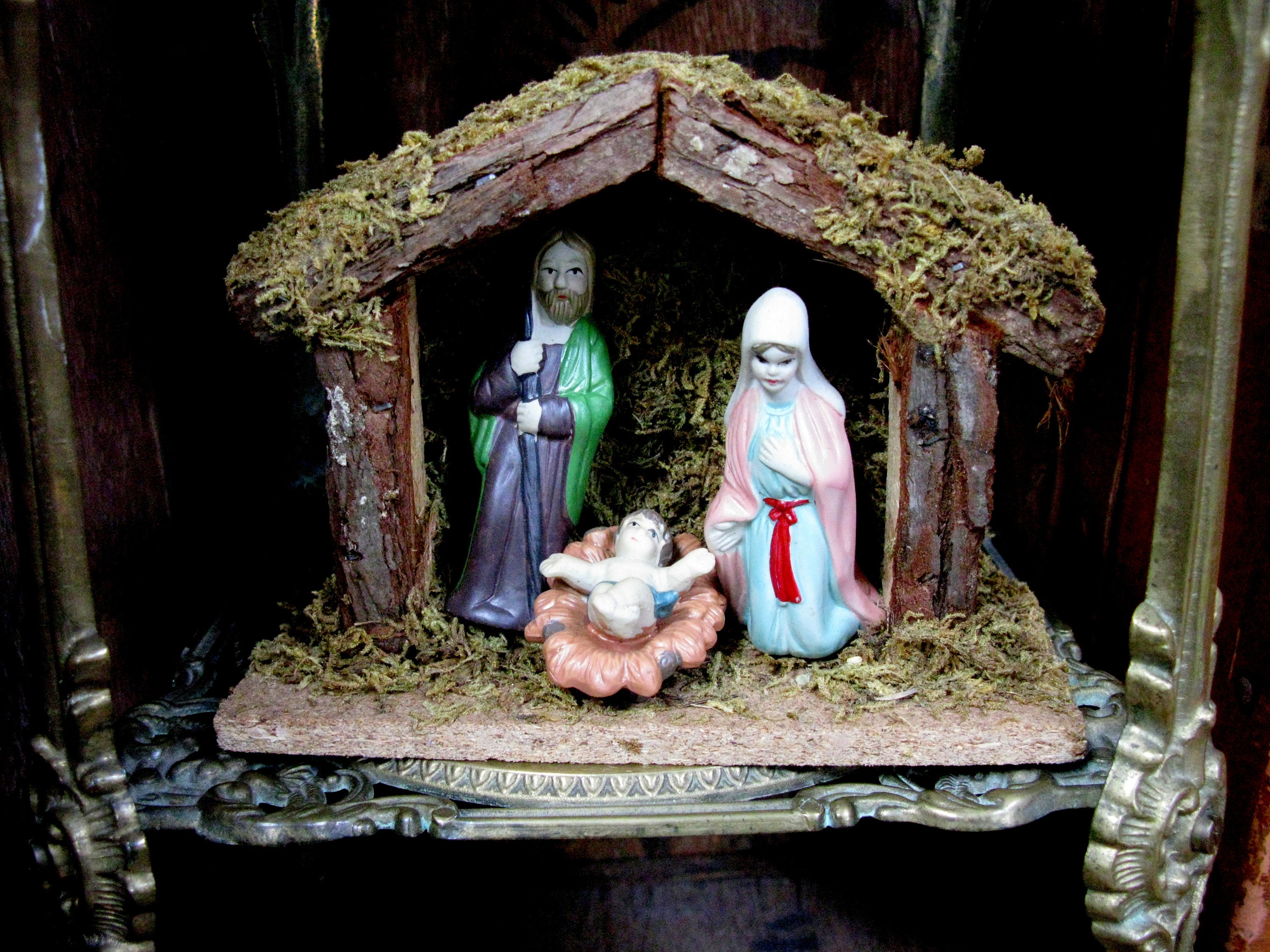 Vintage Nativity Scene Nativity Figures Baby Jesus Nativity Etsy