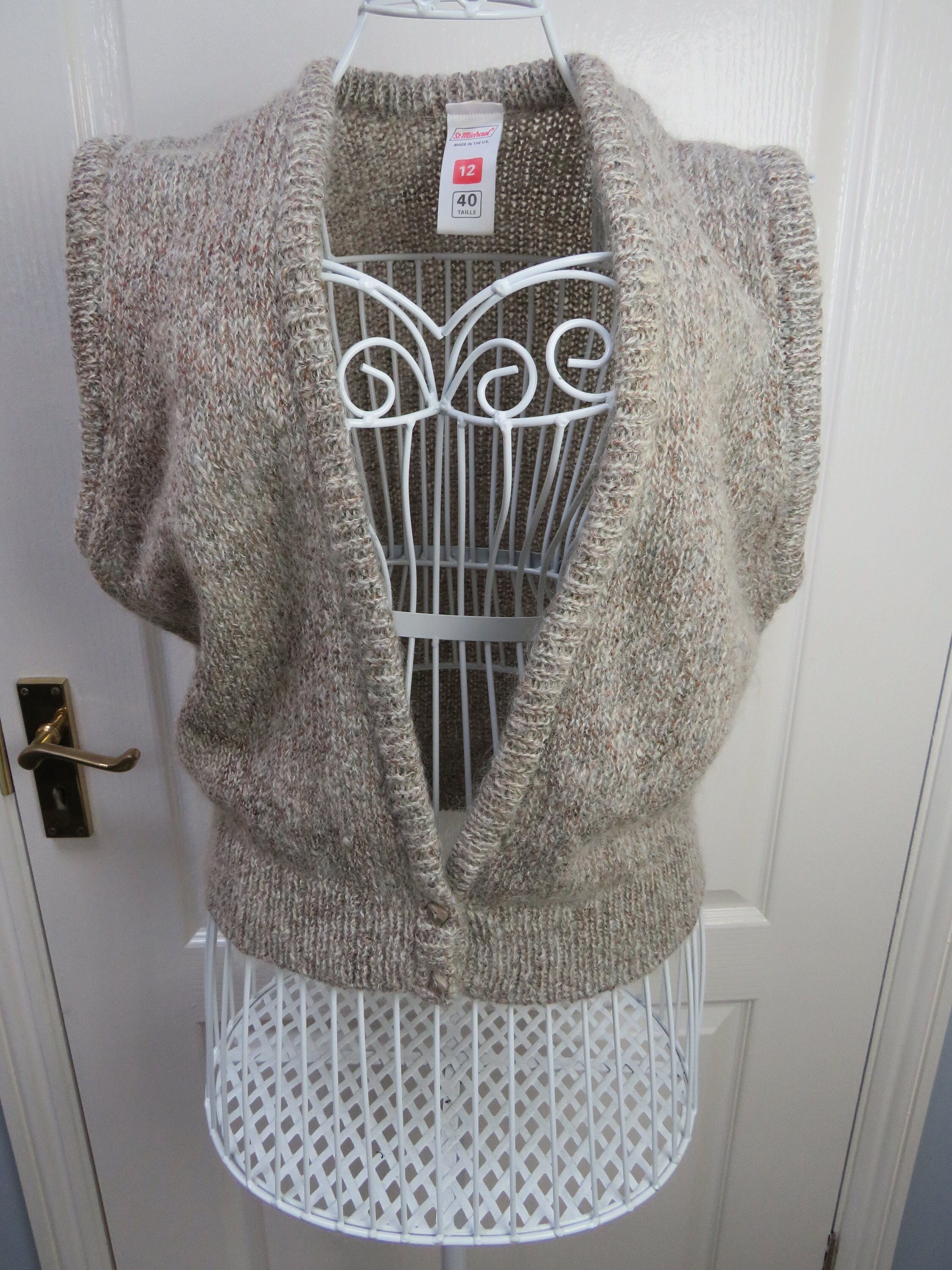 Image of Mohair Waistcoat, Made in Uk, Wool S Fashion, Boho Fluffy, Tank Top, Vest, Slip Over, Sleeveless Cardigan