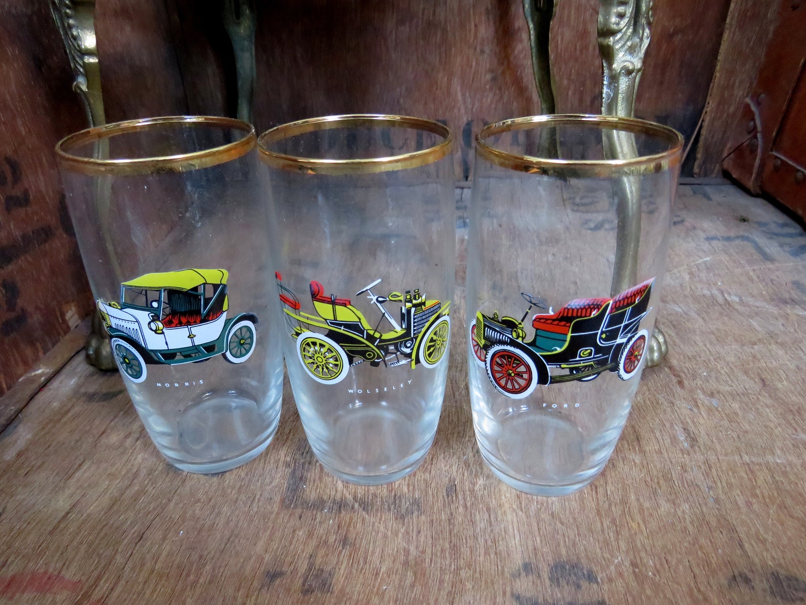 Car Tumblers Vintage Car Glasses Car Glass Set Tot Glasses Etsy UK