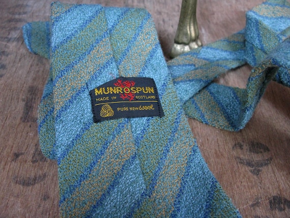 Munrospun Tie, Striped Wool Tie, Scottish Tie, Sc… - image 2