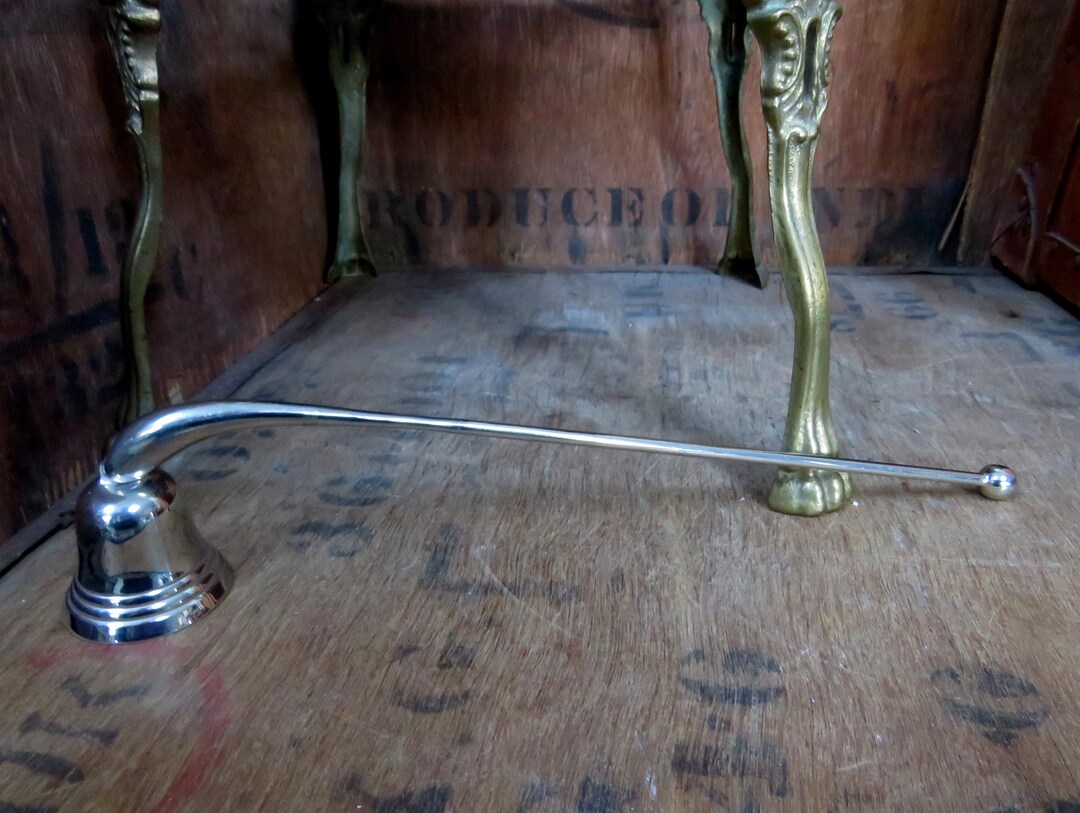 Chrome Snuffer, Long Candle Snuffer, Candle Put Out, Candle Extinguisher, Long Handle Snuffer