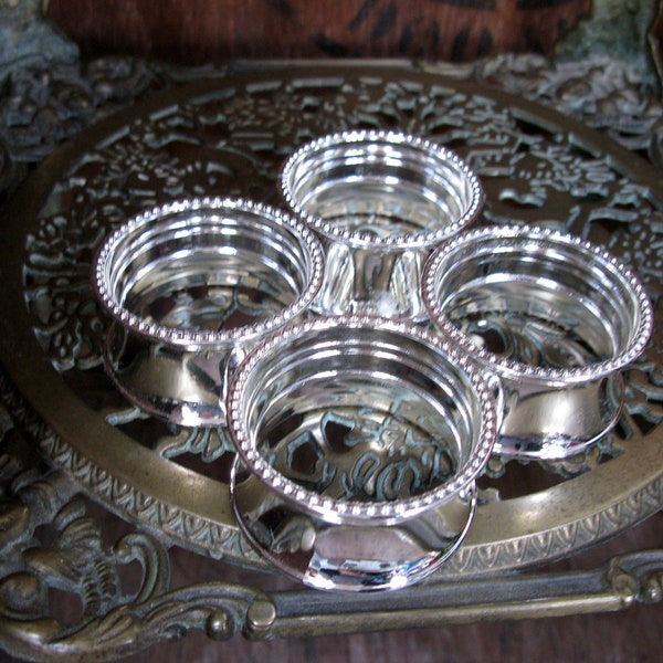 Silver Napkin Rings, Set Of Napkin Rings, Napkin Ring Set, Four Napkin Rings, Napkin Holders, Vintage Napkin Rings, Downton Abbey, Dining