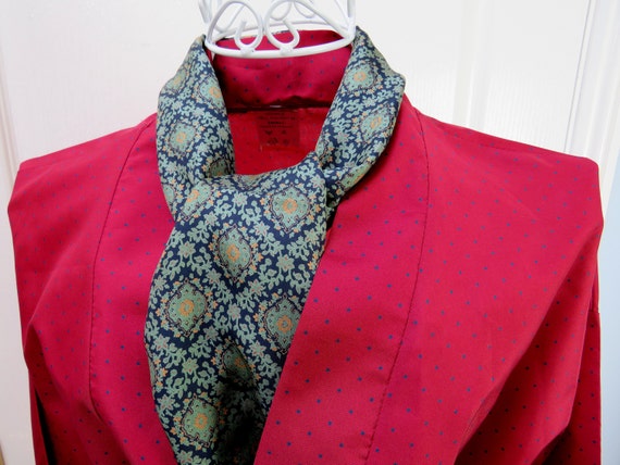 Polka Dot Smoking Jacket, Red Smoking Jacket, Mens