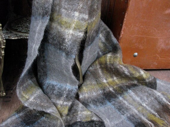 Mohair Scarf, Mohair Shawl, Vintage Wool Scarf, Vi
