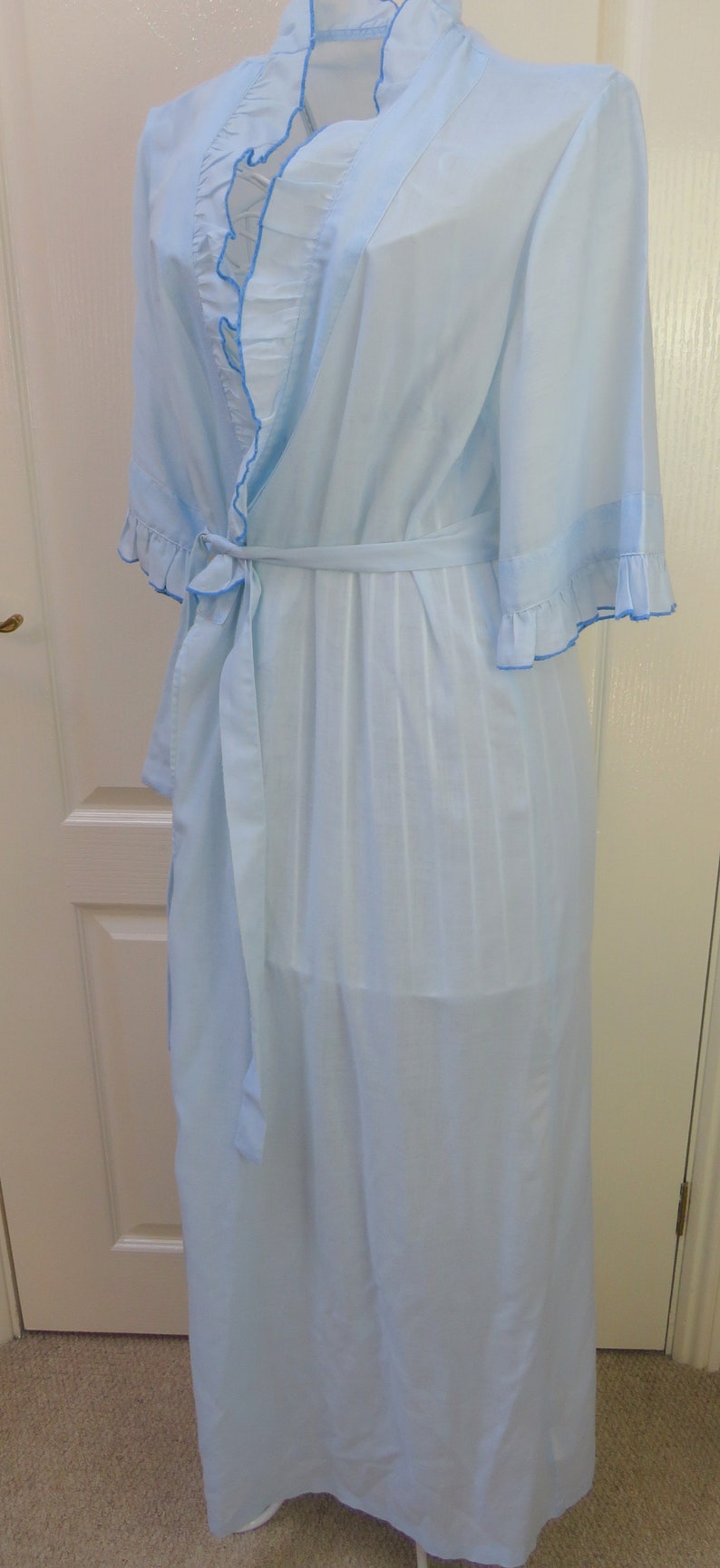 Vintage Dressing Gown Made in UK Ladies Robe Frilled Robe Etsy