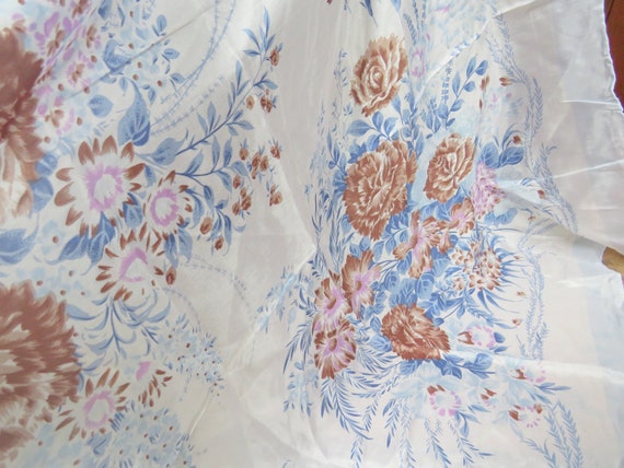 Double Peach Silk Scarf, Vintage Silk Scarf, Chin… - image 2