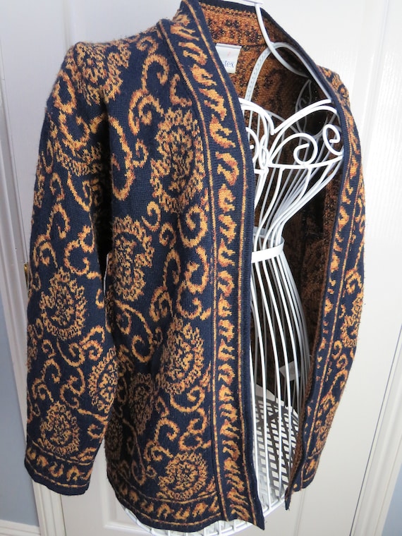 Tapestry Cardigan, Made In GB, Brocade Cardigan, … - image 1