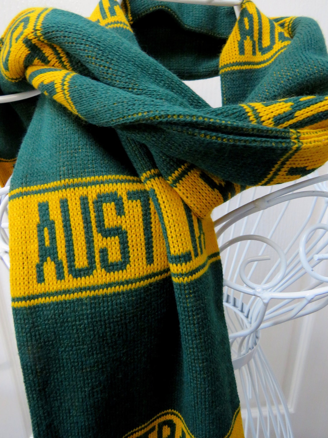 Vintage Australian Rugby Scarf Aussie Scarf Wallabies Scarf Etsy