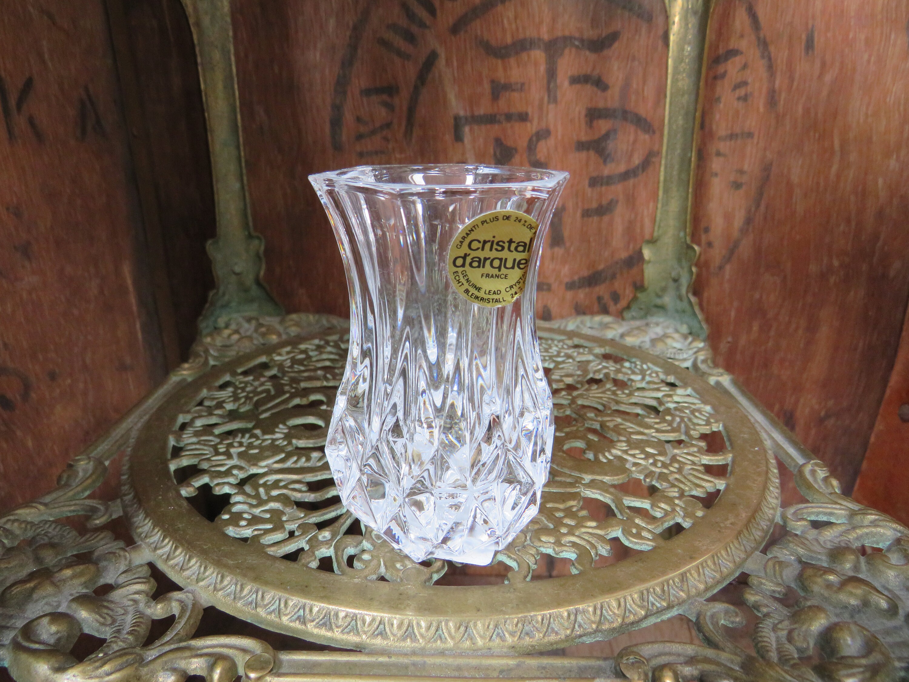 Cristal D' Arques Vase French Vintage Bud Vase Lead Etsy