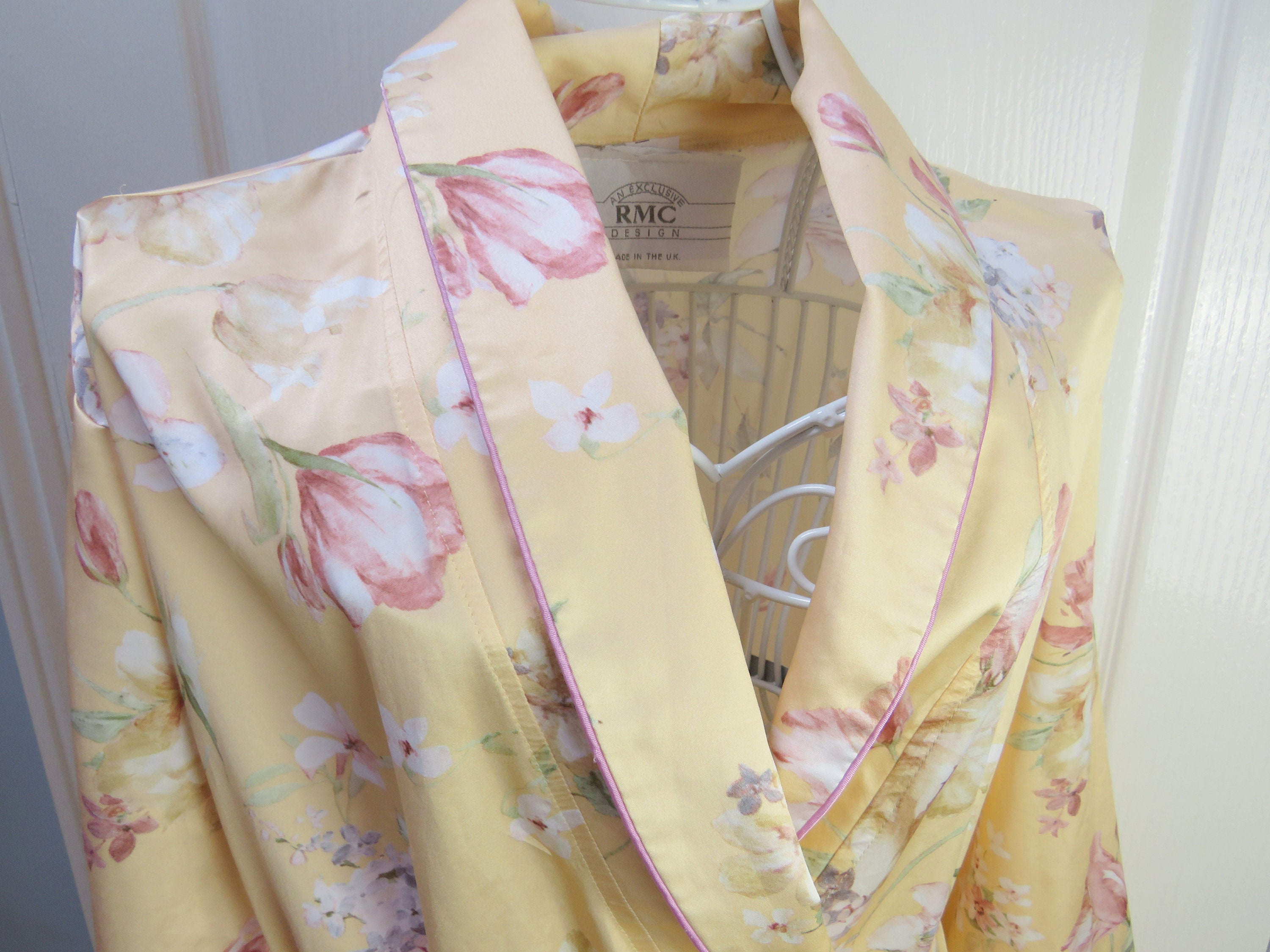 Vintage Dressing Gown Floral Robe Made In UK Ladies Robe Etsy