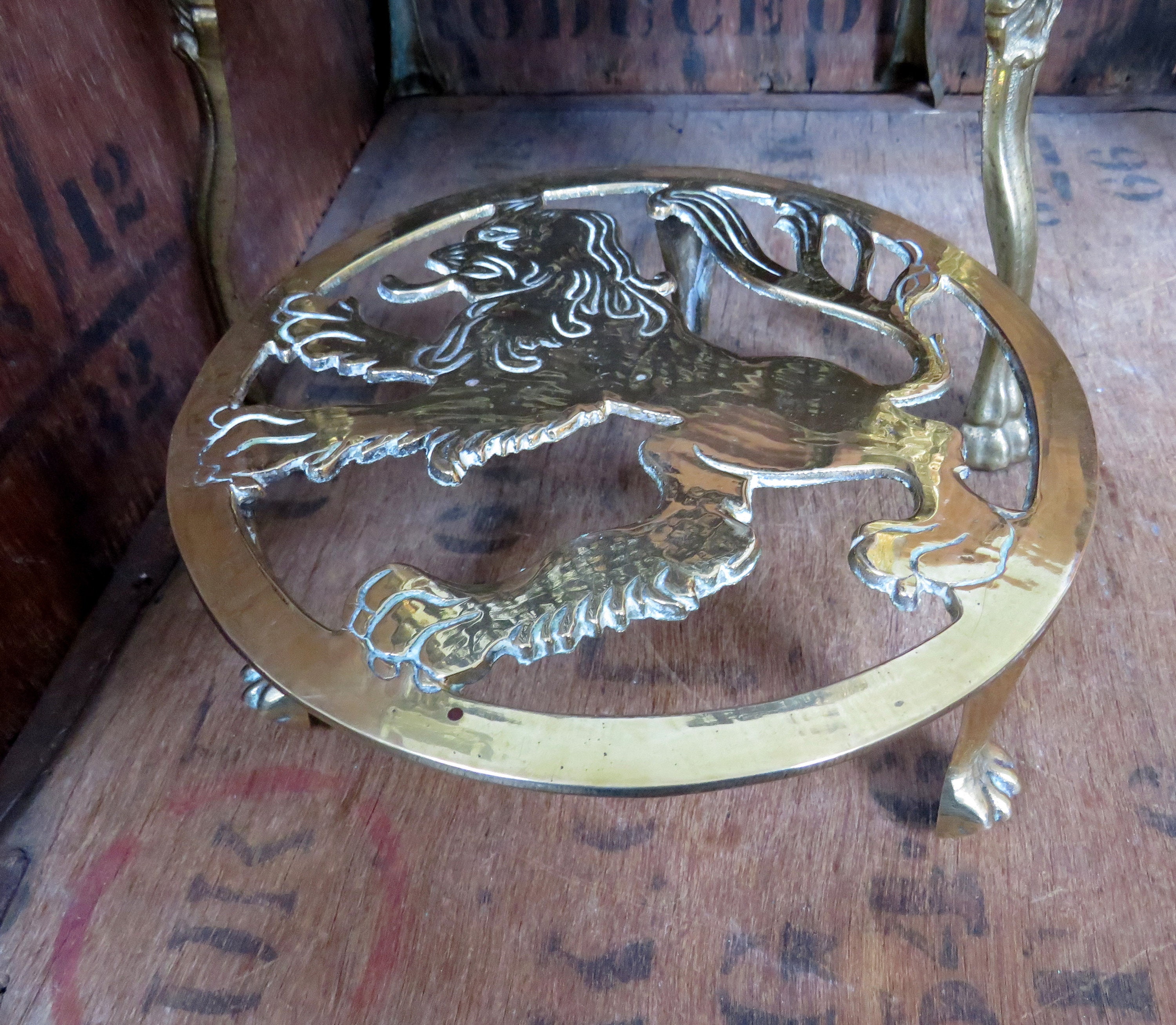 Lion Brass Trivet Lion Feet Trivet Claw Foot Trivet Vintage Etsy UK