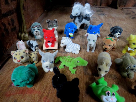 Animals In My Pocket Flocked Animals Mini Animals Puppy In Etsy India