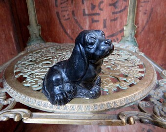 Vintage Ringmaker Swallow Sculpture Handmade with Real Coal 3.5 Tall