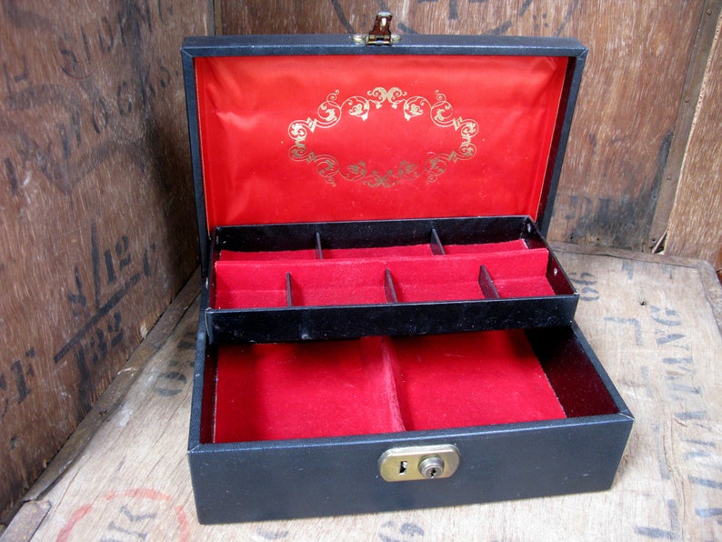 Jewellery Box Keepsake Box Black Design Philipp Jewelry Box 1960s Jewelry Box Jewellery Case Trinket Stow Jewelry Case Trinket Box