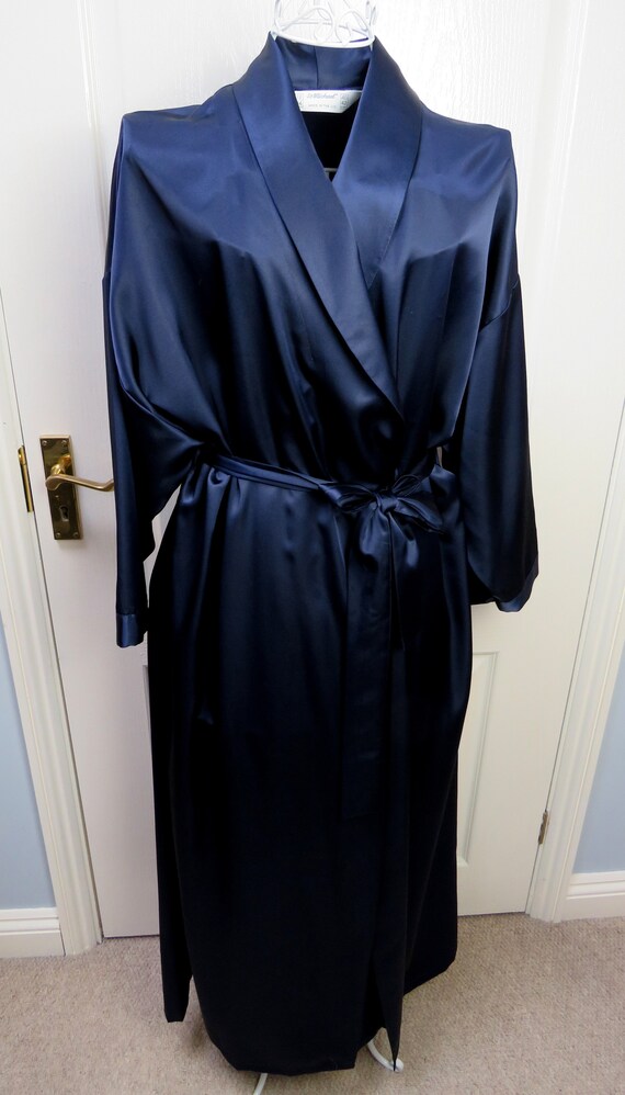 Liquid Satin Robe Vintage Dressing Gown 